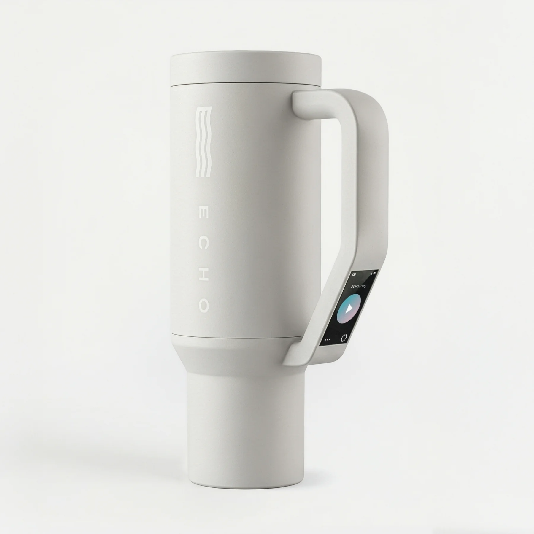 Echo Forty 40 oz hydrogen water tumbler with smart touchscreen handle display