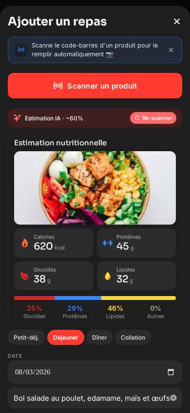 Scan de repas