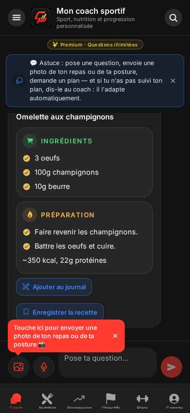 Coach Plus AI — écran 9
