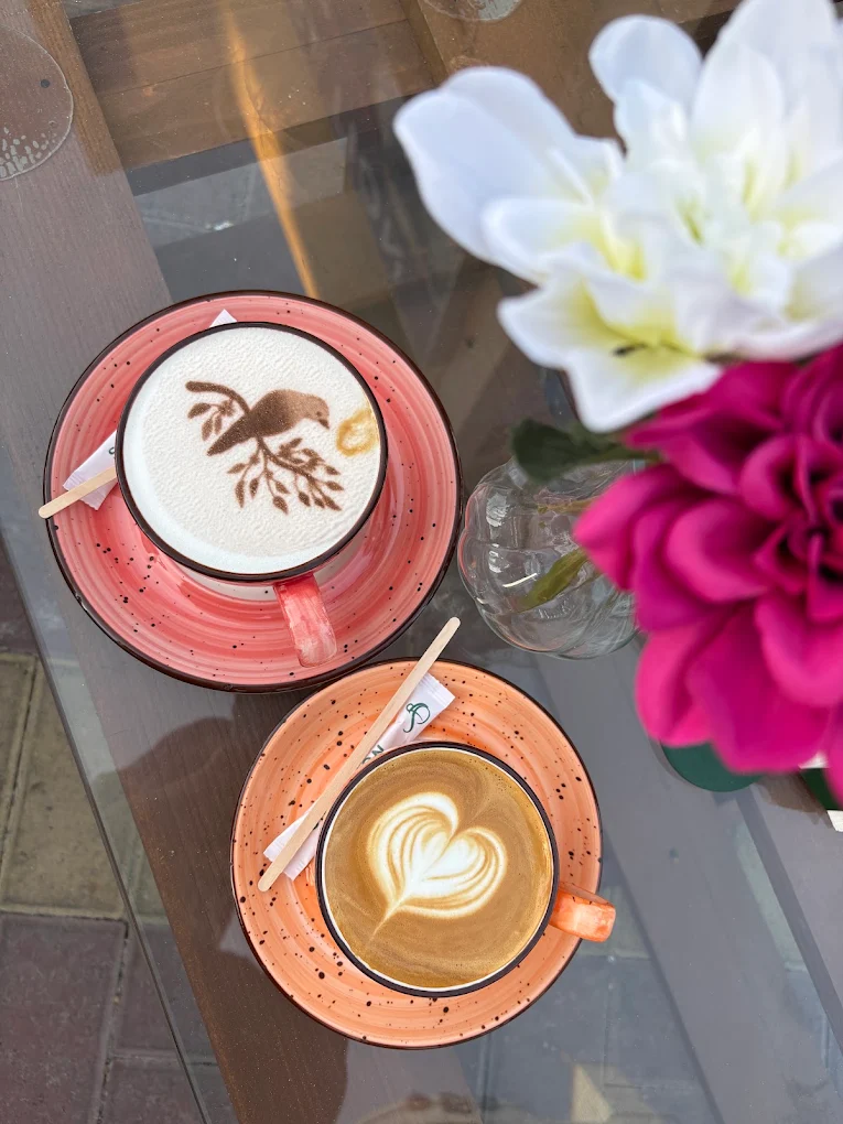 Latte art, by hand