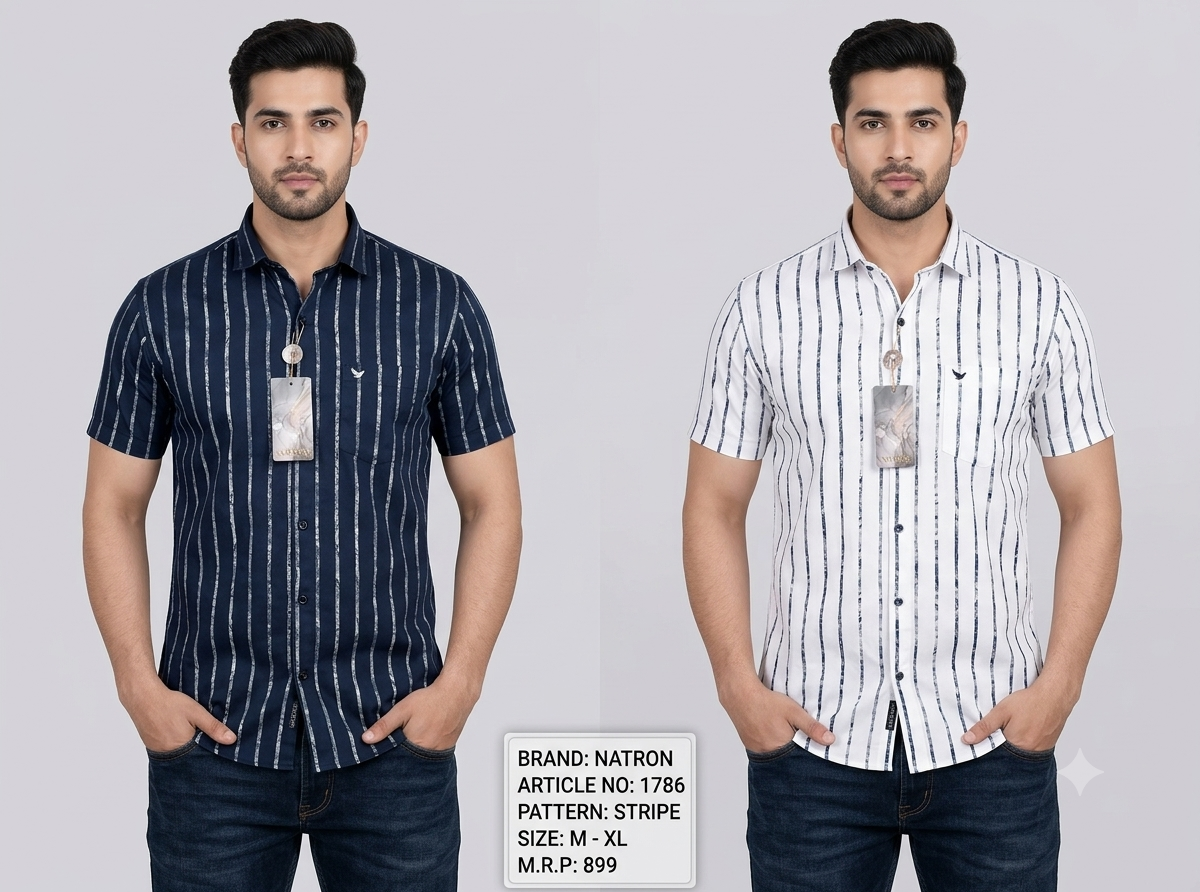 Natron Cotton Stripe Shirt · 1786