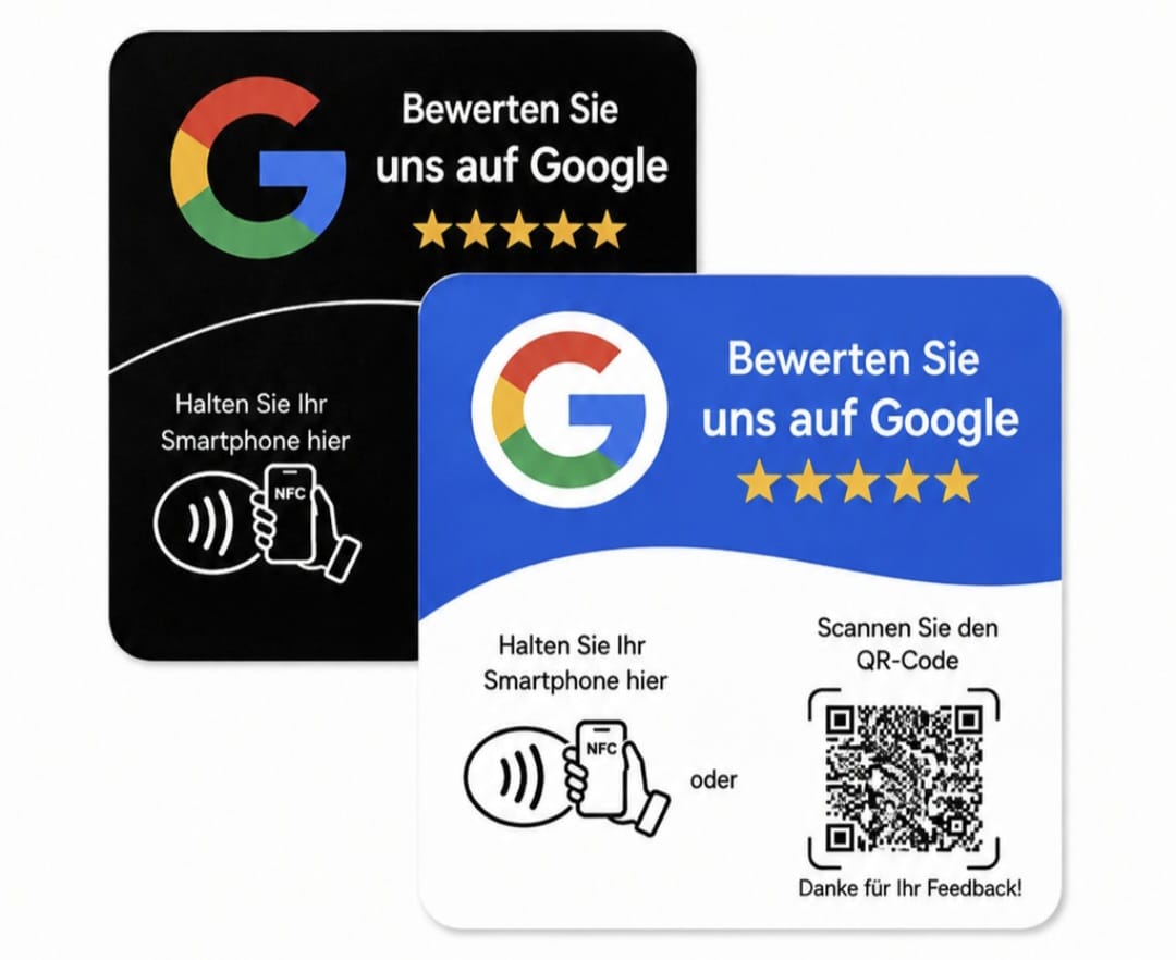 Google Bewertungskarten – 10 Stück