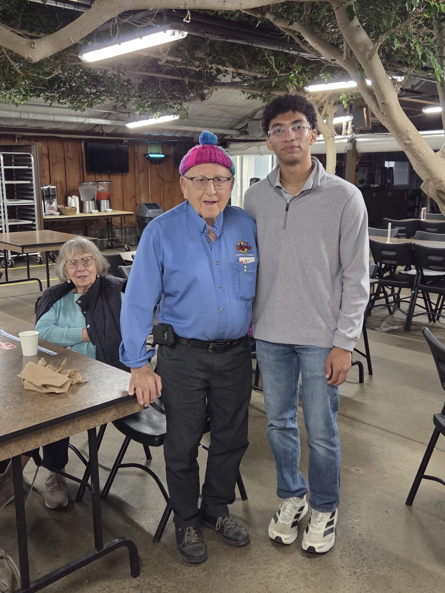 Ethan Phillips with supporters at the Skeletons & Spaghetti fundraiser at Colasanti's Tropical Gardens