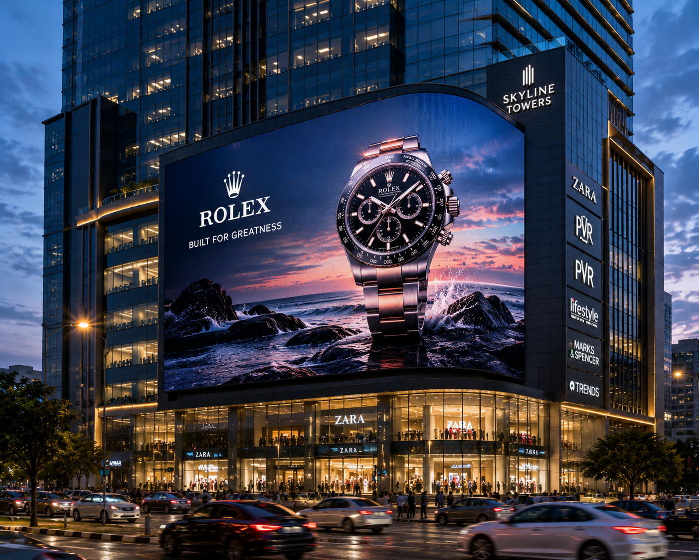 LED display installation