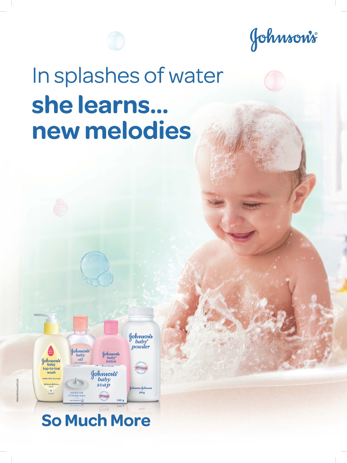 Johnson's Baby — In Splashes of Water — Campaign Poster
