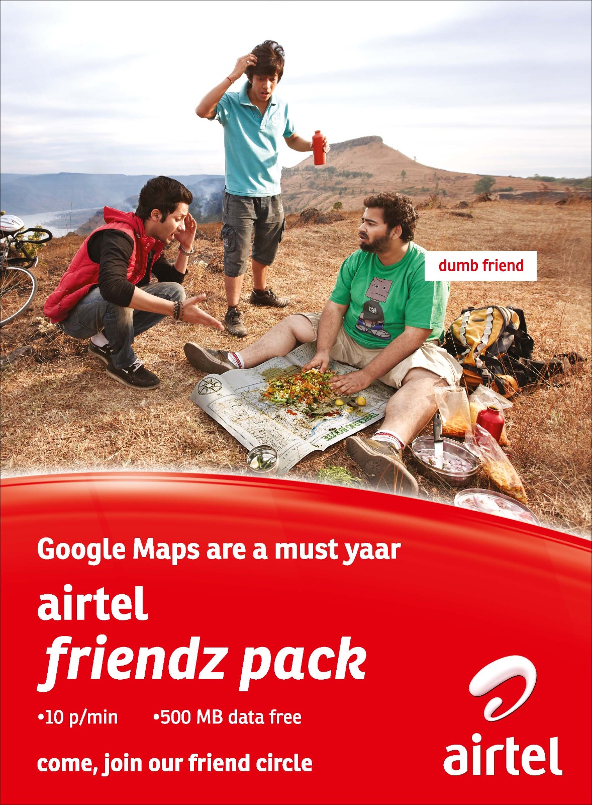 Airtel — Friendz Pack — Full-Bleed Print Ad