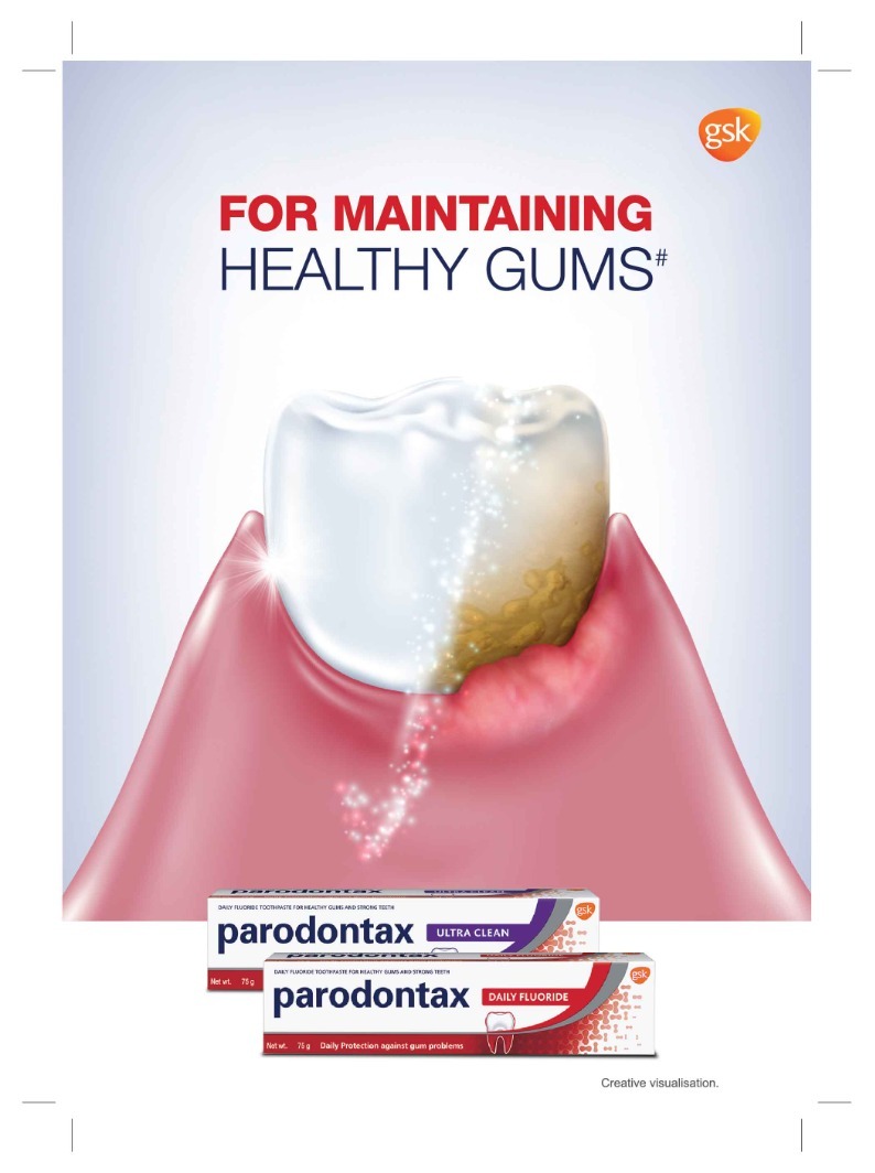 Parodontax · GSK — For Maintaining Healthy Gums — Product Poster