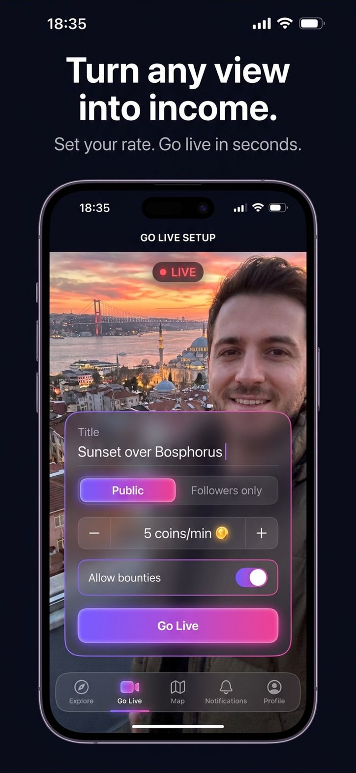 Go live from real places
