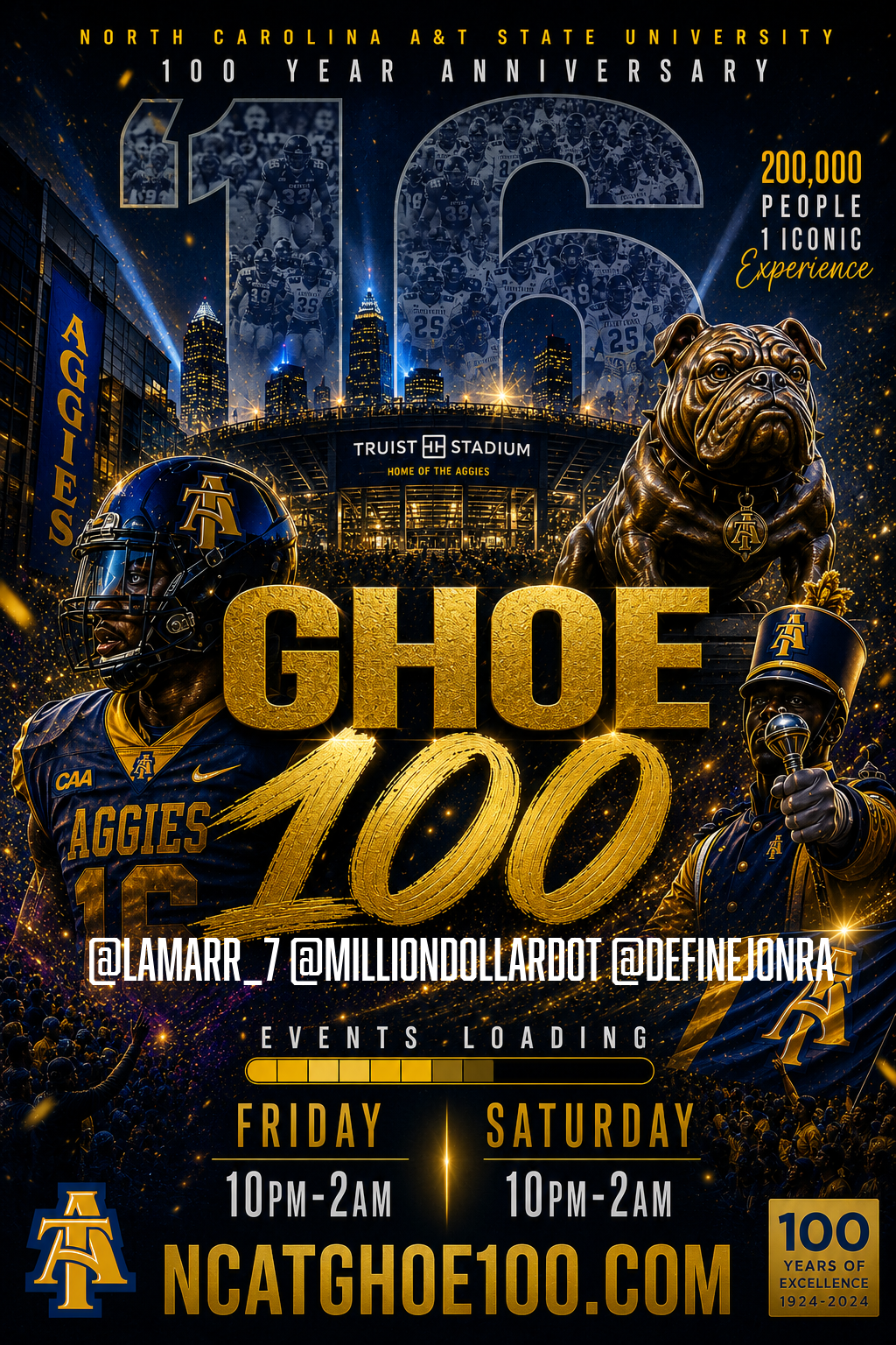GHOE 100 - NC A&T 100 Year Anniversary Promotional Flyer
