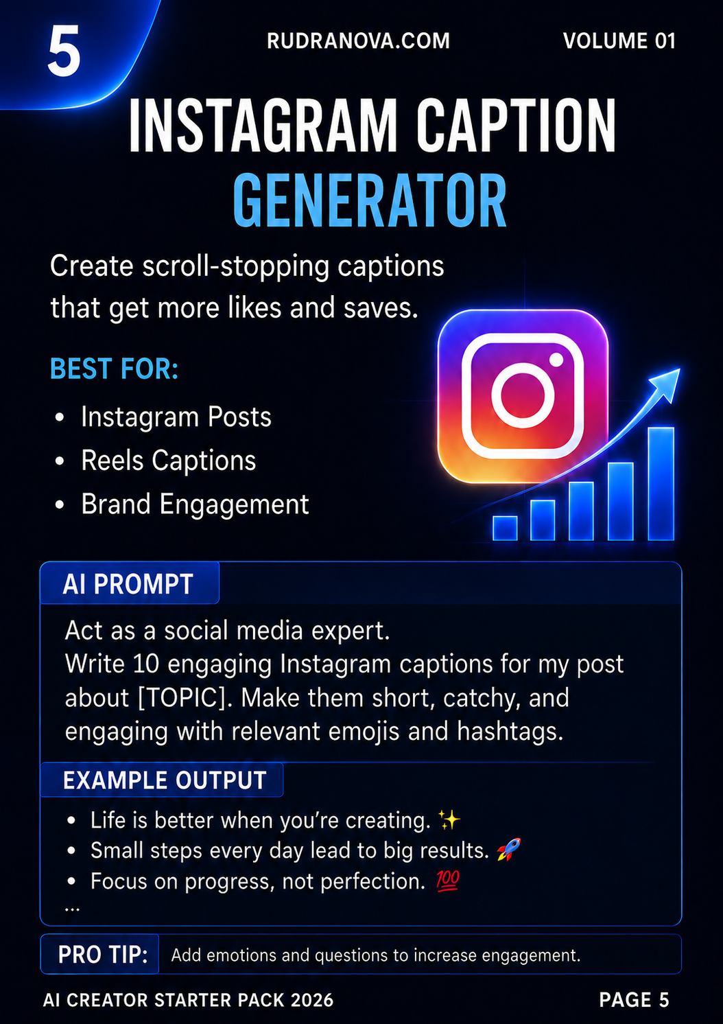 Instagram Caption Generator — sample page