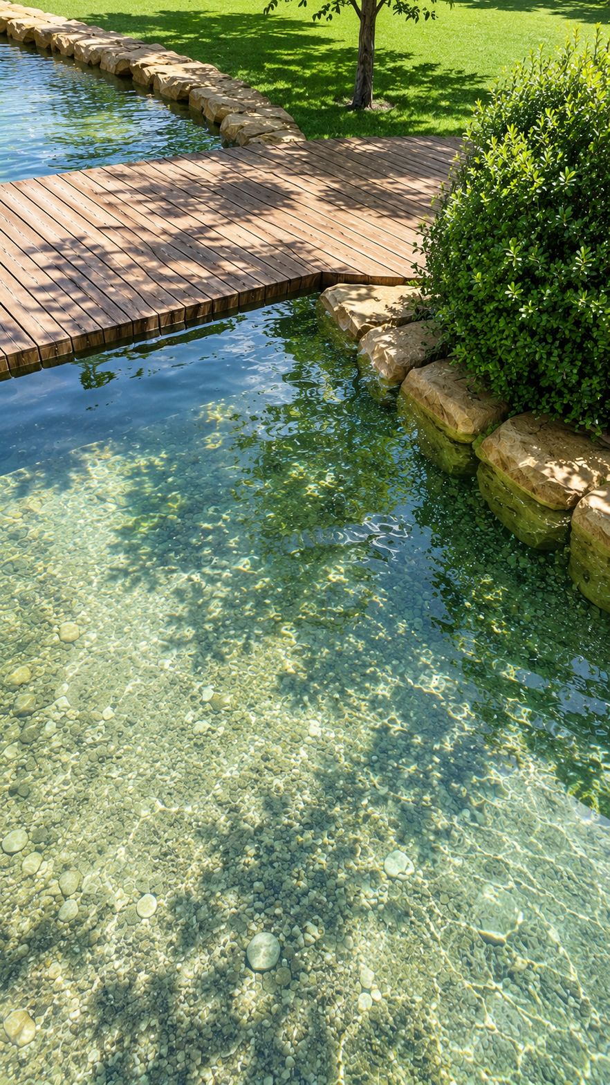 Clear lakeside water