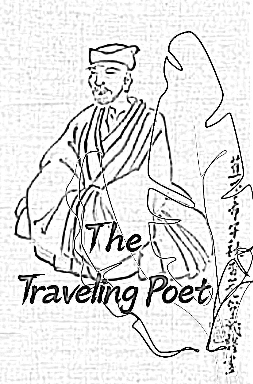 The Traveling Poet — ink portrait of Matsuo Bashō