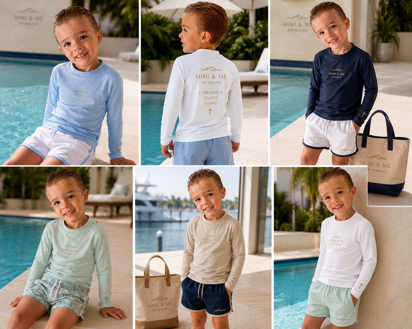 Mimi & Me Swimming children's rash guards