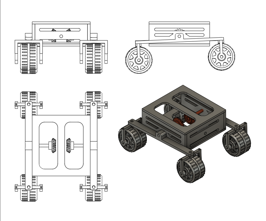 4×4 Rover — CAD Blueprint
