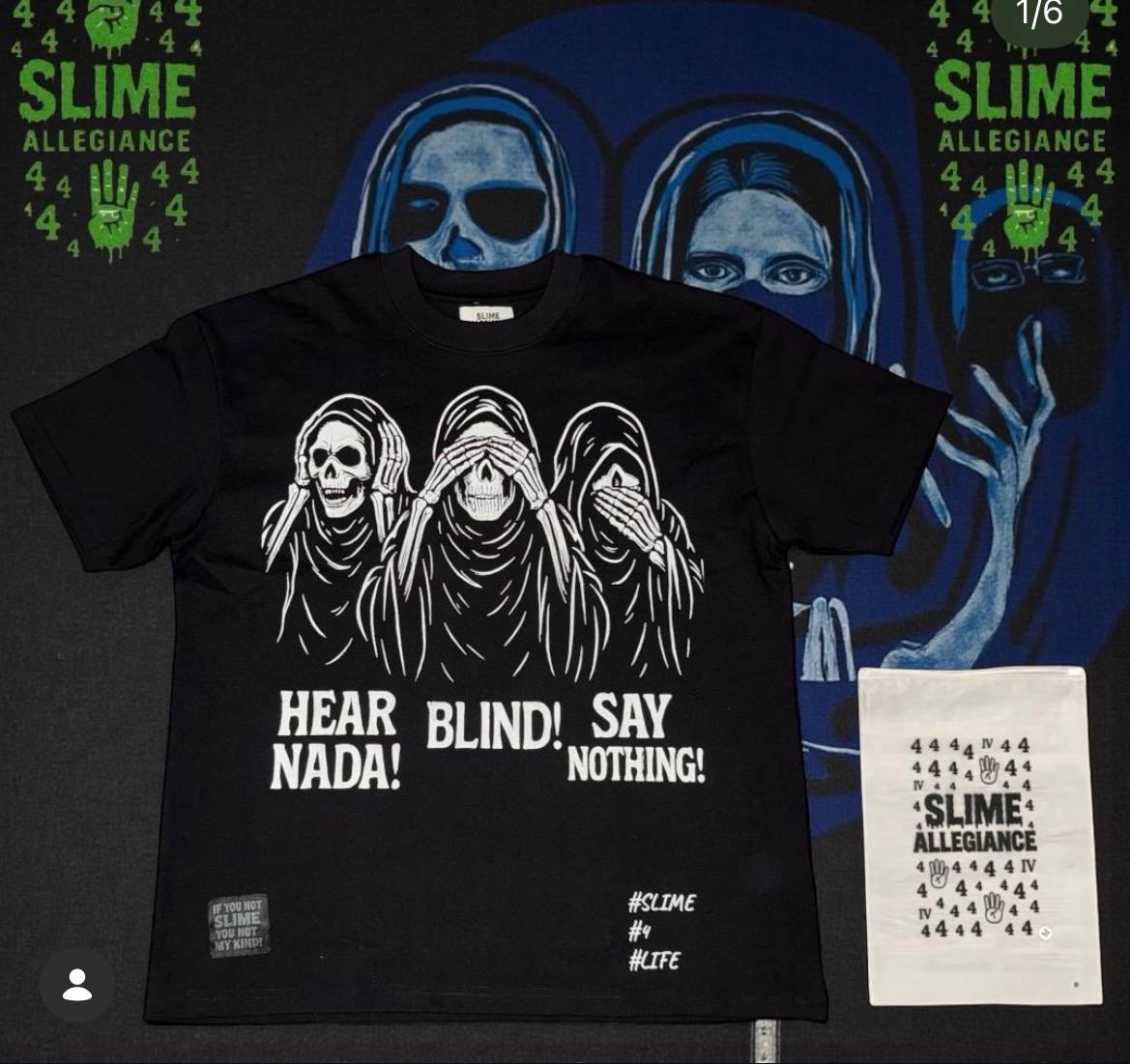 Hear Nada! Blind! Say Nothing! Tee - Black