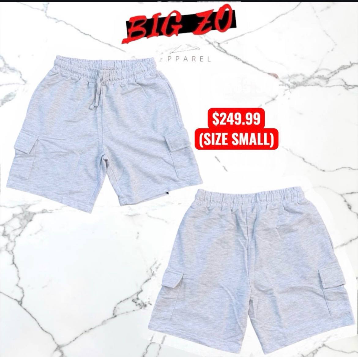 Cargo Sweat Shorts - Heather Grey